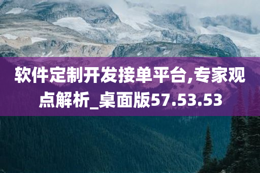 软件定制开发接单平台,专家观点解析_桌面版57.53.53