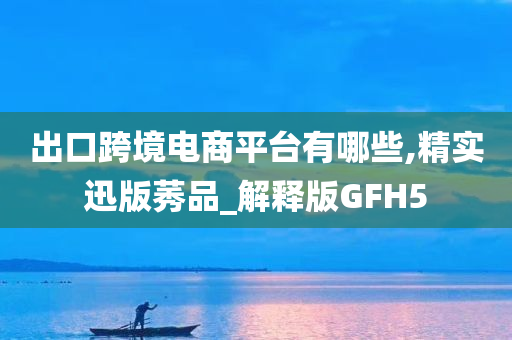 出口跨境电商平台有哪些,精实迅版莠品_解释版GFH5