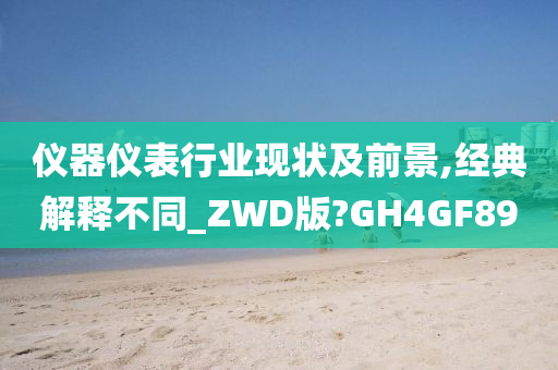 仪器仪表行业现状及前景,经典解释不同_ZWD版?GH4GF89