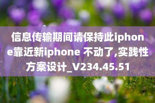 信息传输期间请保持此iphone靠近新iphone 不动了,实践性方案设计_V234.45.51