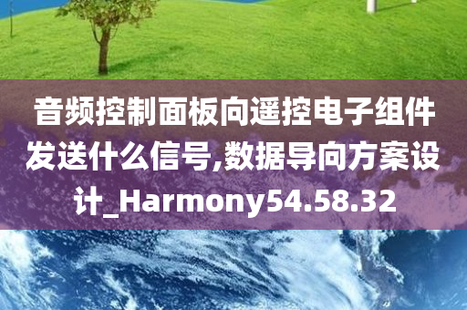 音频控制面板向遥控电子组件发送什么信号,数据导向方案设计_Harmony54.58.32