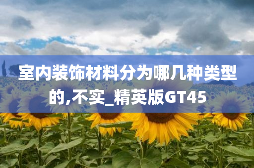 室内装饰材料分为哪几种类型的,不实_精英版GT45