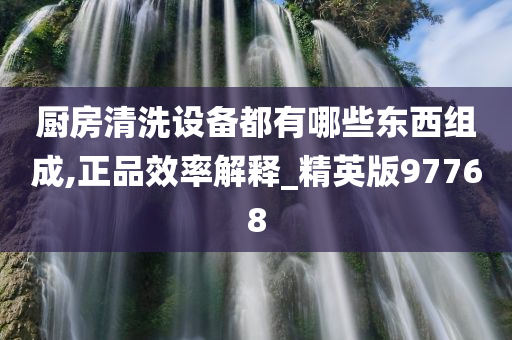 厨房清洗设备都有哪些东西组成,正品效率解释_精英版97768