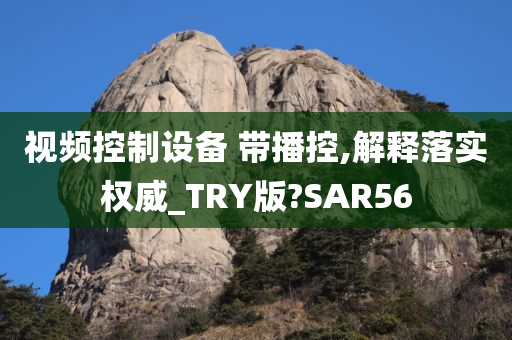 视频控制设备 带播控,解释落实权威_TRY版?SAR56