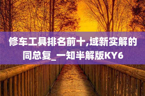 修车工具排名前十,域新实解的同总复_一知半解版KY6