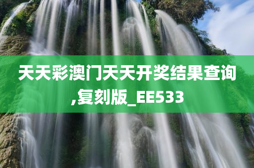 天天彩澳门天天开奖结果查询,复刻版_EE533