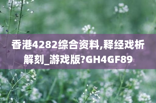 香港4282综合资料,释经戏析解刻_游戏版?GH4GF89