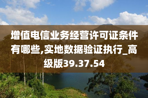 增值电信业务经营许可证条件有哪些,实地数据验证执行_高级版39.37.54