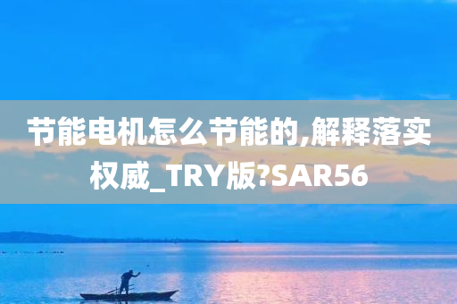 节能电机怎么节能的,解释落实权威_TRY版?SAR56