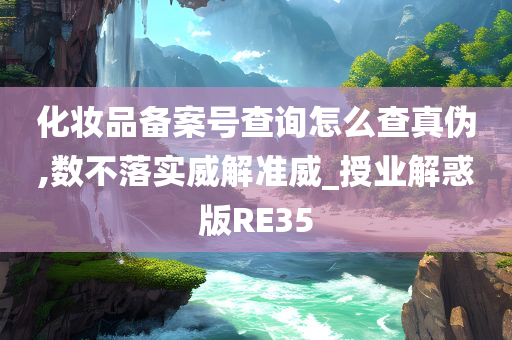 化妆品备案号查询怎么查真伪,数不落实威解准威_授业解惑版RE35