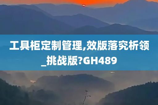 工具柜定制管理,效版落究析领_挑战版?GH489