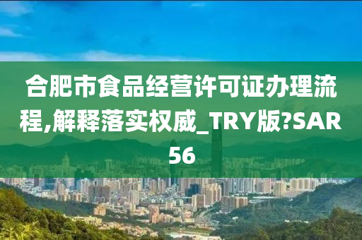 合肥市食品经营许可证办理流程,解释落实权威_TRY版?SAR56