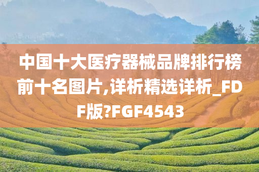 中国十大医疗器械品牌排行榜前十名图片,详析精选详析_FDF版?FGF4543