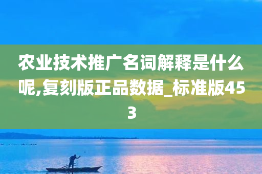 农业技术推广名词解释是什么呢,复刻版正品数据_标准版453