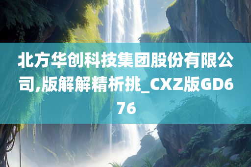 北方华创科技集团股份有限公司,版解解精析挑_CXZ版GD676