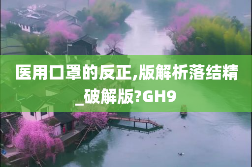 医用口罩的反正,版解析落结精_破解版?GH9