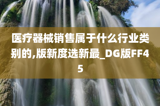 医疗器械销售属于什么行业类别的,版新度选新最_DG版FF45