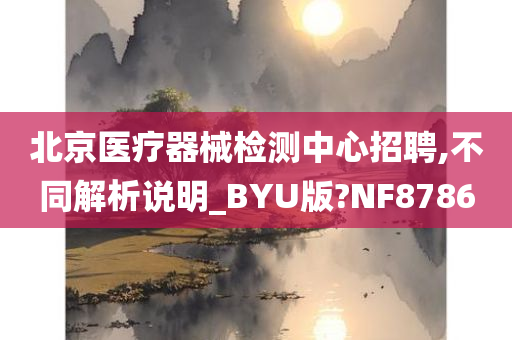 北京医疗器械检测中心招聘,不同解析说明_BYU版?NF8786