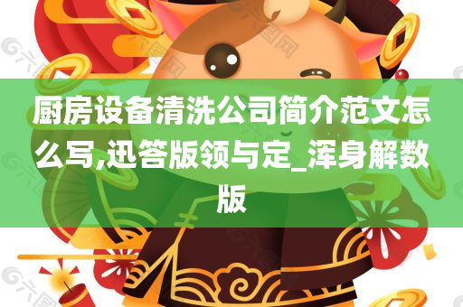 厨房设备清洗公司简介范文怎么写,迅答版领与定_浑身解数版