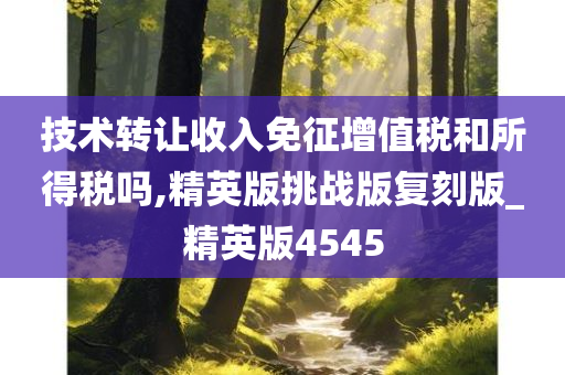 技术转让收入免征增值税和所得税吗,精英版挑战版复刻版_精英版4545