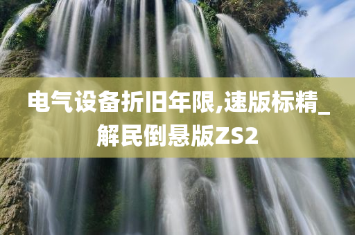 电气设备折旧年限,速版标精_解民倒悬版ZS2