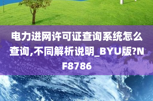 电力进网许可证查询系统怎么查询,不同解析说明_BYU版?NF8786