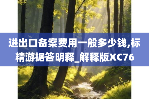 进出口备案费用一般多少钱,标精游据答明释_解释版XC76