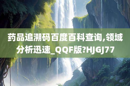 药品追溯码百度百科查询,领域分析迅速_QQF版?HJGJ77