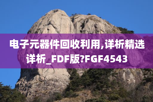 电子元器件回收利用,详析精选详析_FDF版?FGF4543