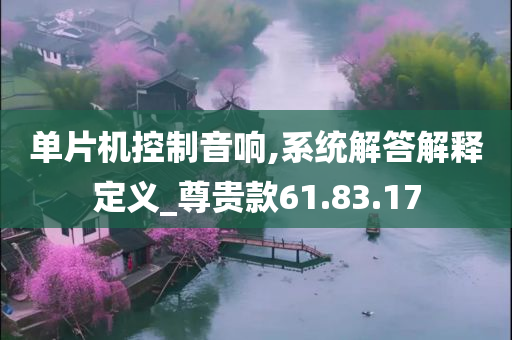 单片机控制音响,系统解答解释定义_尊贵款61.83.17