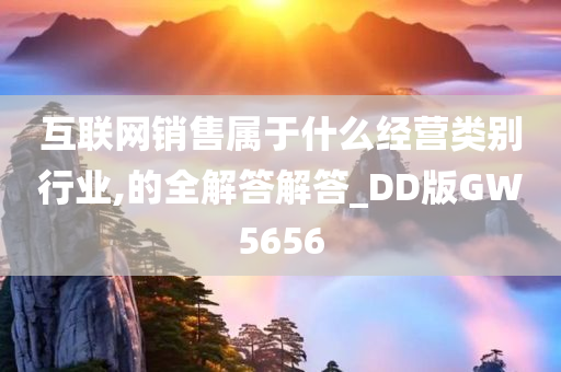 互联网销售属于什么经营类别行业,的全解答解答_DD版GW5656