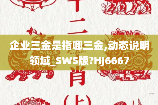 企业三金是指哪三金,动态说明领域_SWS版?HJ6667