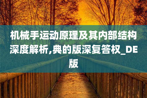 机械手运动原理及其内部结构深度解析,典的版深复答权_DE版