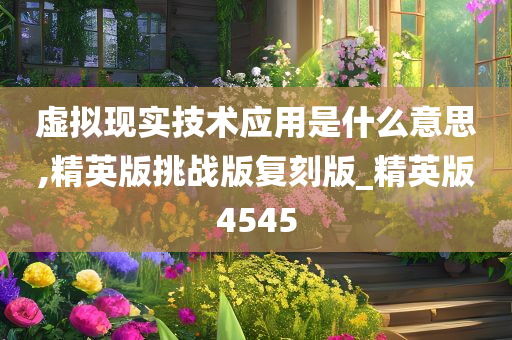 虚拟现实技术应用是什么意思,精英版挑战版复刻版_精英版4545