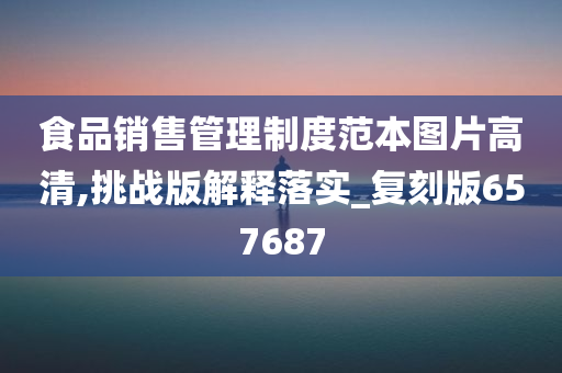 食品销售管理制度范本图片高清,挑战版解释落实_复刻版657687