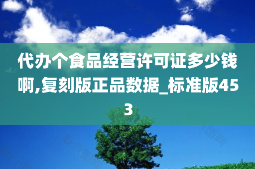 代办个食品经营许可证多少钱啊,复刻版正品数据_标准版453