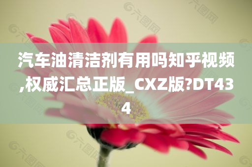 汽车油清洁剂有用吗知乎视频,权威汇总正版_CXZ版?DT434