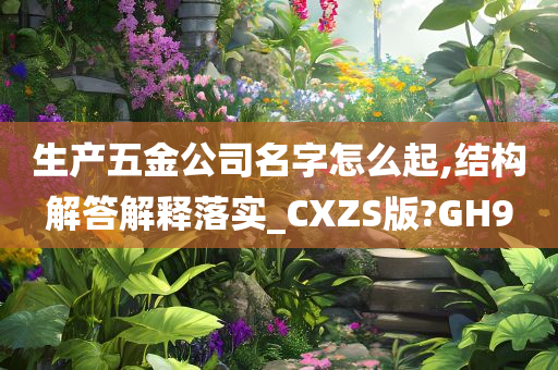 生产五金公司名字怎么起,结构解答解释落实_CXZS版?GH9