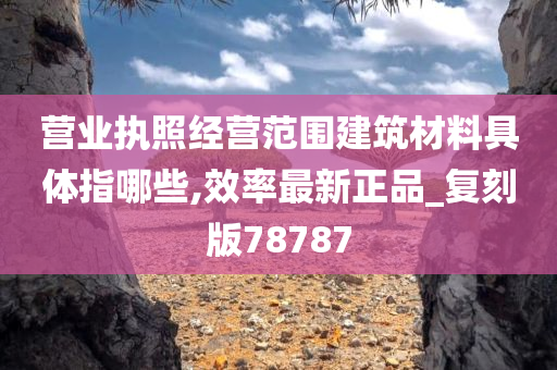 营业执照经营范围建筑材料具体指哪些,效率最新正品_复刻版78787