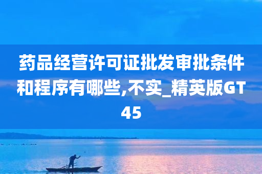 药品经营许可证批发审批条件和程序有哪些,不实_精英版GT45