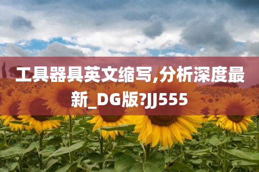 工具器具英文缩写,分析深度最新_DG版?JJ555