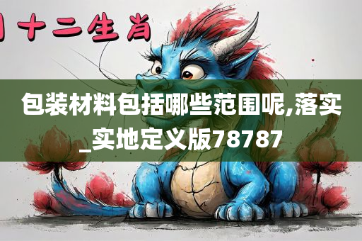 包装材料包括哪些范围呢,落实_实地定义版78787