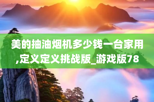 美的抽油烟机多少钱一台家用,定义定义挑战版_游戏版78