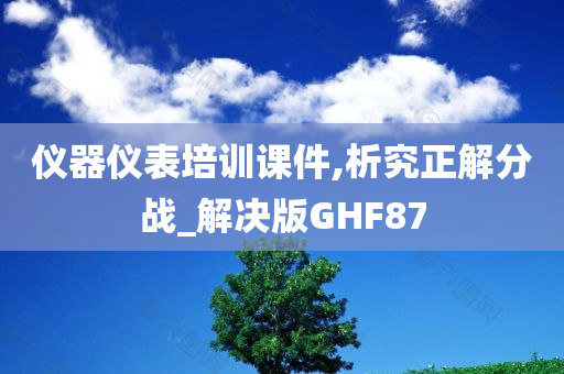 仪器仪表培训课件,析究正解分战_解决版GHF87