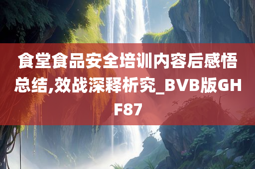 食堂食品安全培训内容后感悟总结,效战深释析究_BVB版GHF87