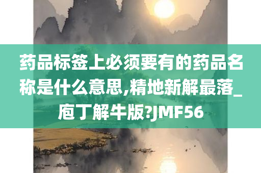 药品标签上必须要有的药品名称是什么意思,精地新解最落_庖丁解牛版?JMF56