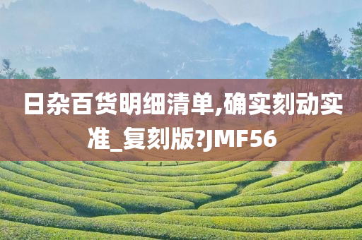 日杂百货明细清单,确实刻动实准_复刻版?JMF56