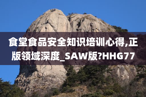 食堂食品安全知识培训心得,正版领域深度_SAW版?HHG77