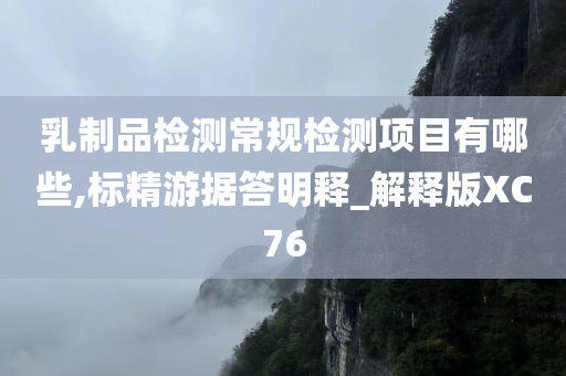 乳制品检测常规检测项目有哪些,标精游据答明释_解释版XC76