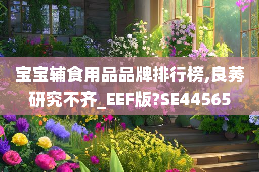 宝宝辅食用品品牌排行榜,良莠研究不齐_EEF版?SE44565